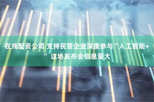 在线配资公司 支持民营企业深度参与“人工智能+” 这场发布会信息量大